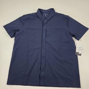 Nike Polo Shirt Mens LT Tall Navy Blue Dri-FIT 24.7 UPF 40+ Stretch Performance